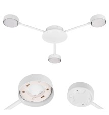 Żyrandol LED GX53 Zibo x3 65cm biały | LVT