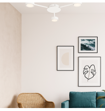 Żyrandol LED GX53 Zibo x3 65cm biały