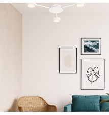 Żyrandol LED GX53 Zibo x3 65cm biały | LVT