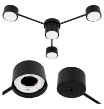 Żyrandol LED GX53 Guliver x4 85cm czarny