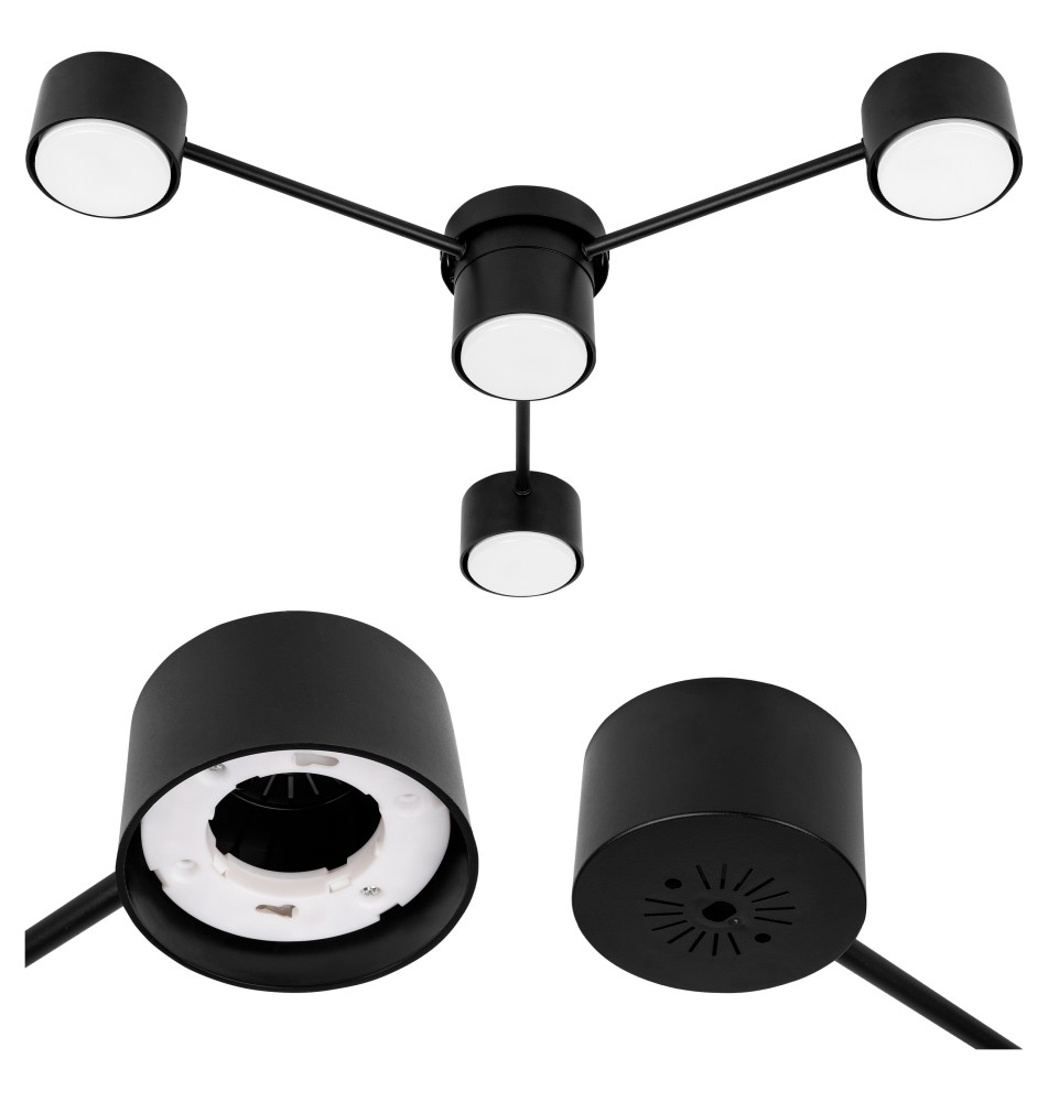 Żyrandol LED GX53 Guliver x4 85cm czarny | LVT