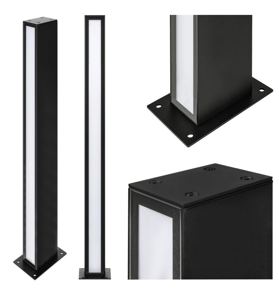 Lampa ogrodowa LED 24W Roma 60cm czarna