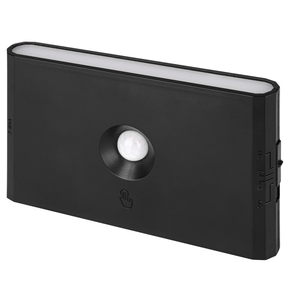 Lampa LED Akumulatorowa Wolf PIR czarna 3CCT