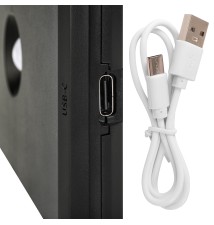 Lampa LED Akumulatorowa Wolf PIR czarna 3CCT