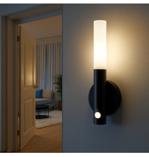 Lampa LED Akumulatorowa Stick PIR czarna magnes