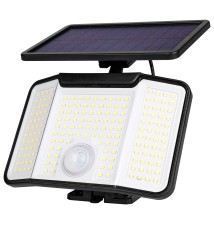 Naświetlacz LED solarny 172xSMD PIR pilot