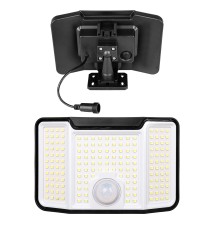 Naświetlacz LED solarny 172xSMD PIR pilot | LVT