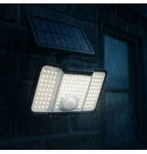 Naświetlacz LED solarny 172xSMD PIR pilot