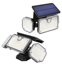 Naświetlacz LED solarny 226xSMD PIR pilot