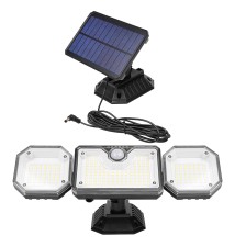 Naświetlacz LED solarny 226xSMD PIR pilot