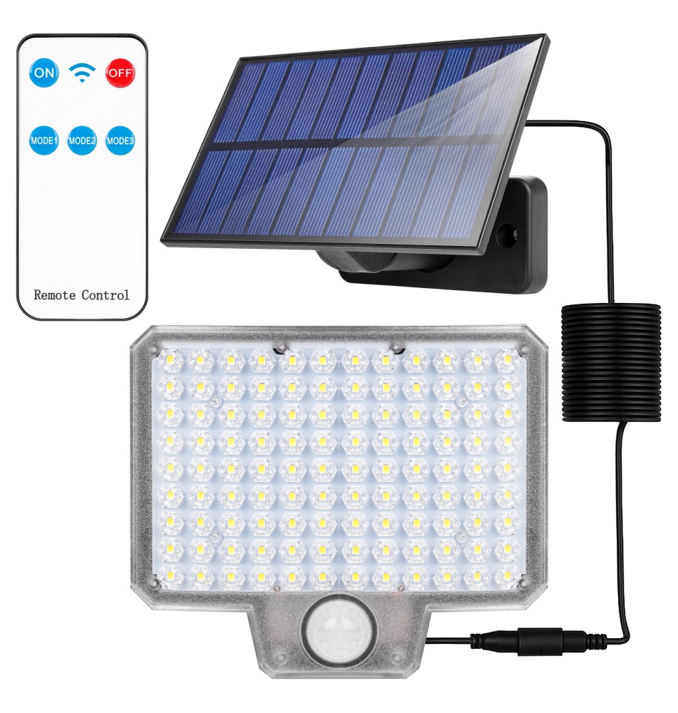 Naświetlacz LED solarny 108xSMD PIR