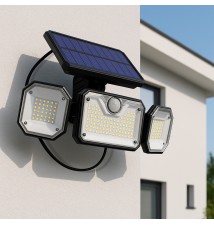 Naświetlacz LED solarny 226xSMD PIR pilot