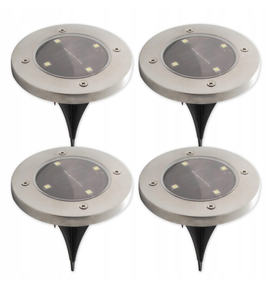 Lampa LED solarna 4xSMD ogrodowa wbijana - 4 szt. | LVT