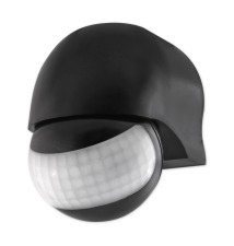 Czujnik ruchu PIR zewnętrzny regulowany IP44 czarny