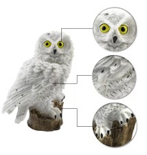 Lampa LED solarna wbijana sowa 40cm