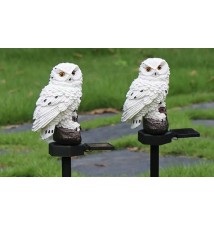 Lampa LED solarna wbijana sowa 40cm