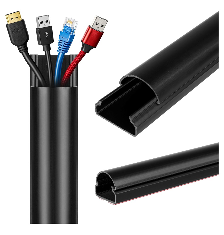 30mm Black PVC TV/Audio Trim, 100 cm | LVT