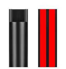 30mm Black PVC TV/Audio Trim, 100 cm | LVT