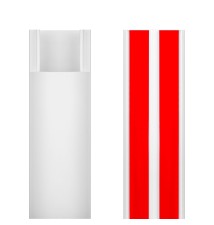 30mm White PVC TV Trim, 65 cm | LVT