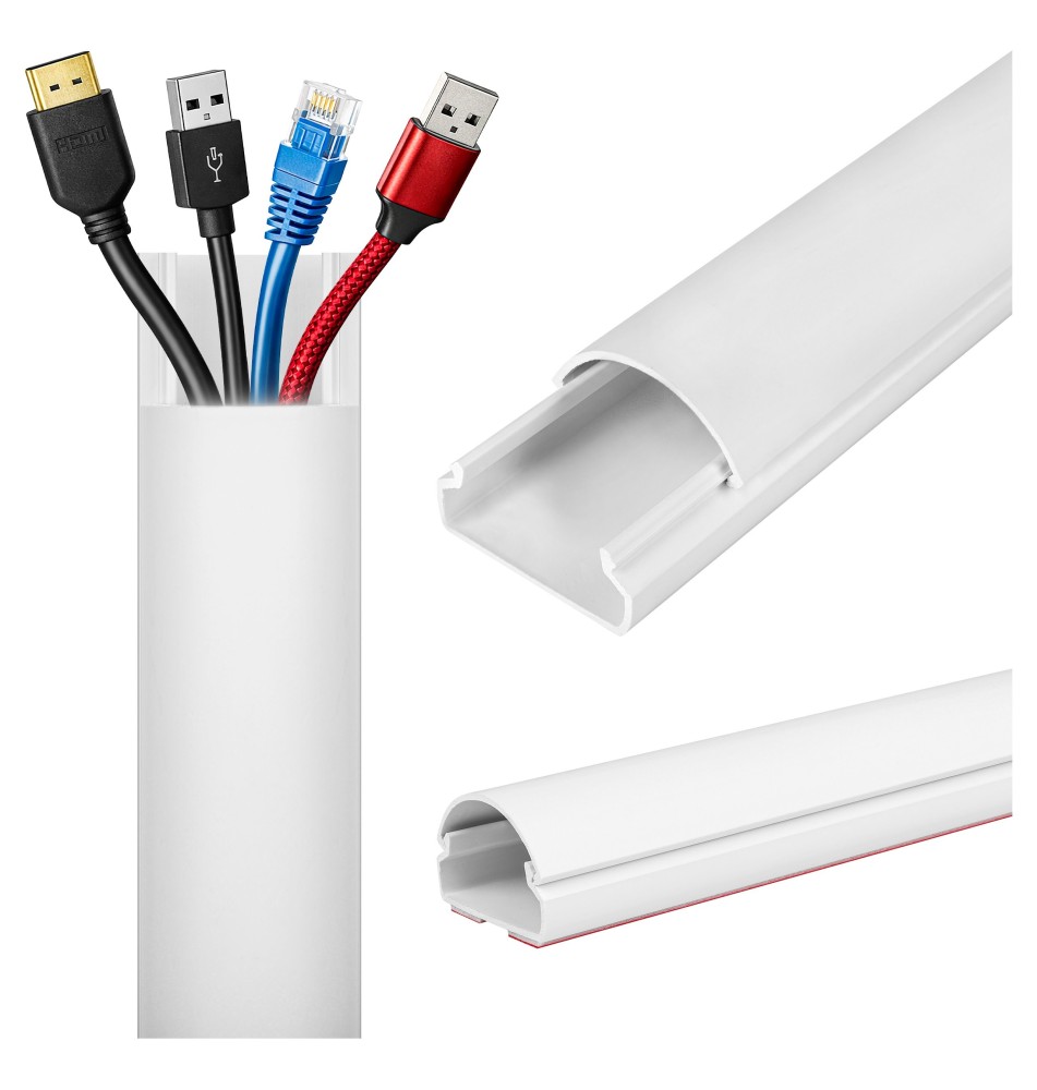 30mm White PVC TV Trim, 100 cm | LVT