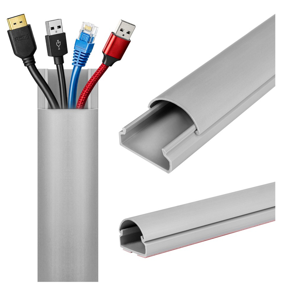30mm Gray PVC TV/Audio Trim, 65 cm | LVT