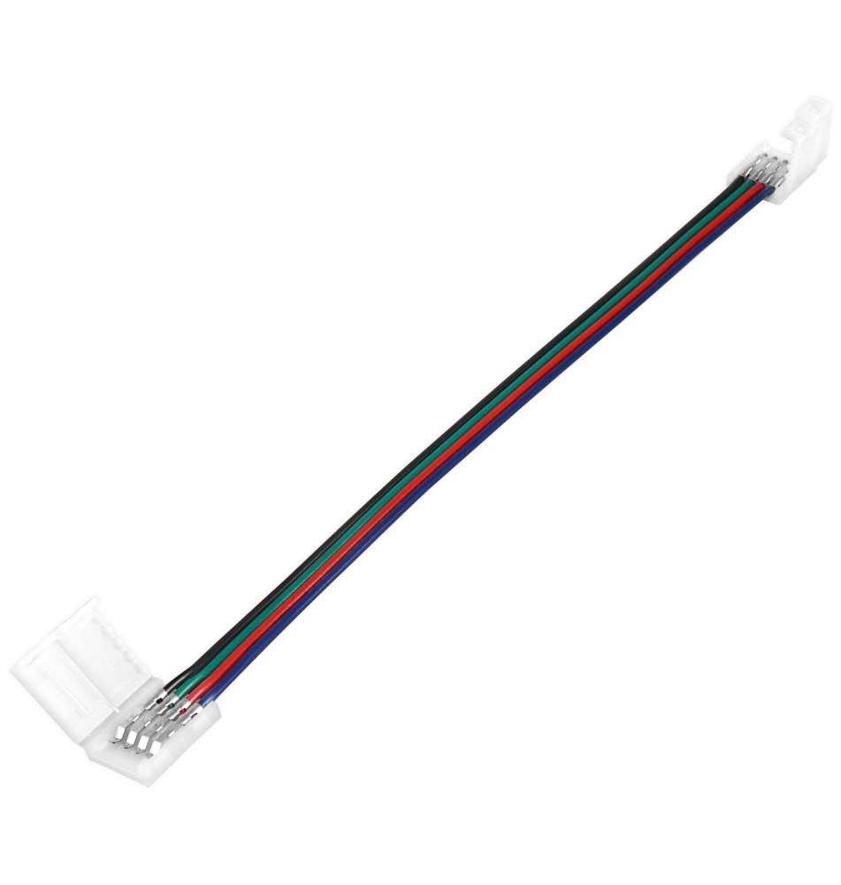 10mm RGB Snap-On LED Strip Connector with Cable (2-pack) | LVT