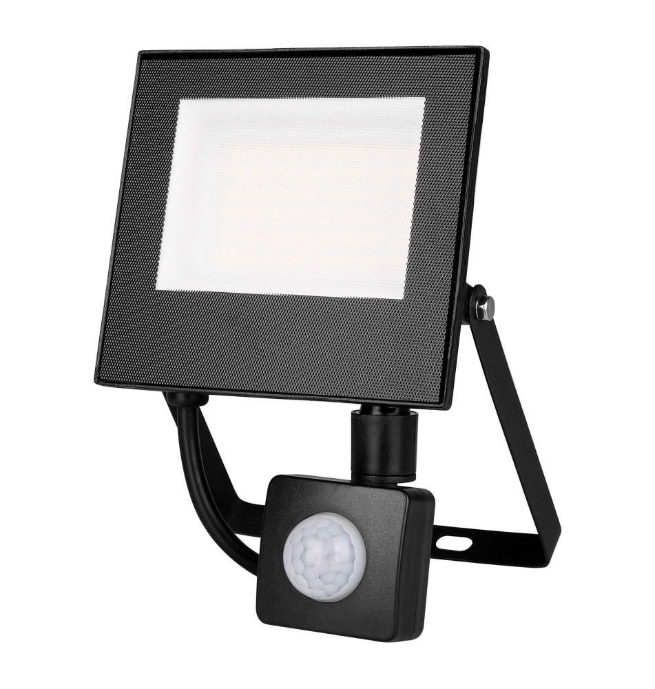 Mola 30W 4500K Black PIR SMD LED Floodlight | LVT