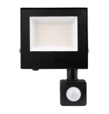 Mola 30W 4500K Black PIR SMD LED Floodlight | LVT