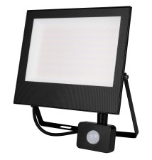 Mola 100W 4500K Black SMD LED Floodlight with PIR | LVT