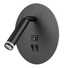 Kinkiet do czytania Piero G9+LED USB czarny.