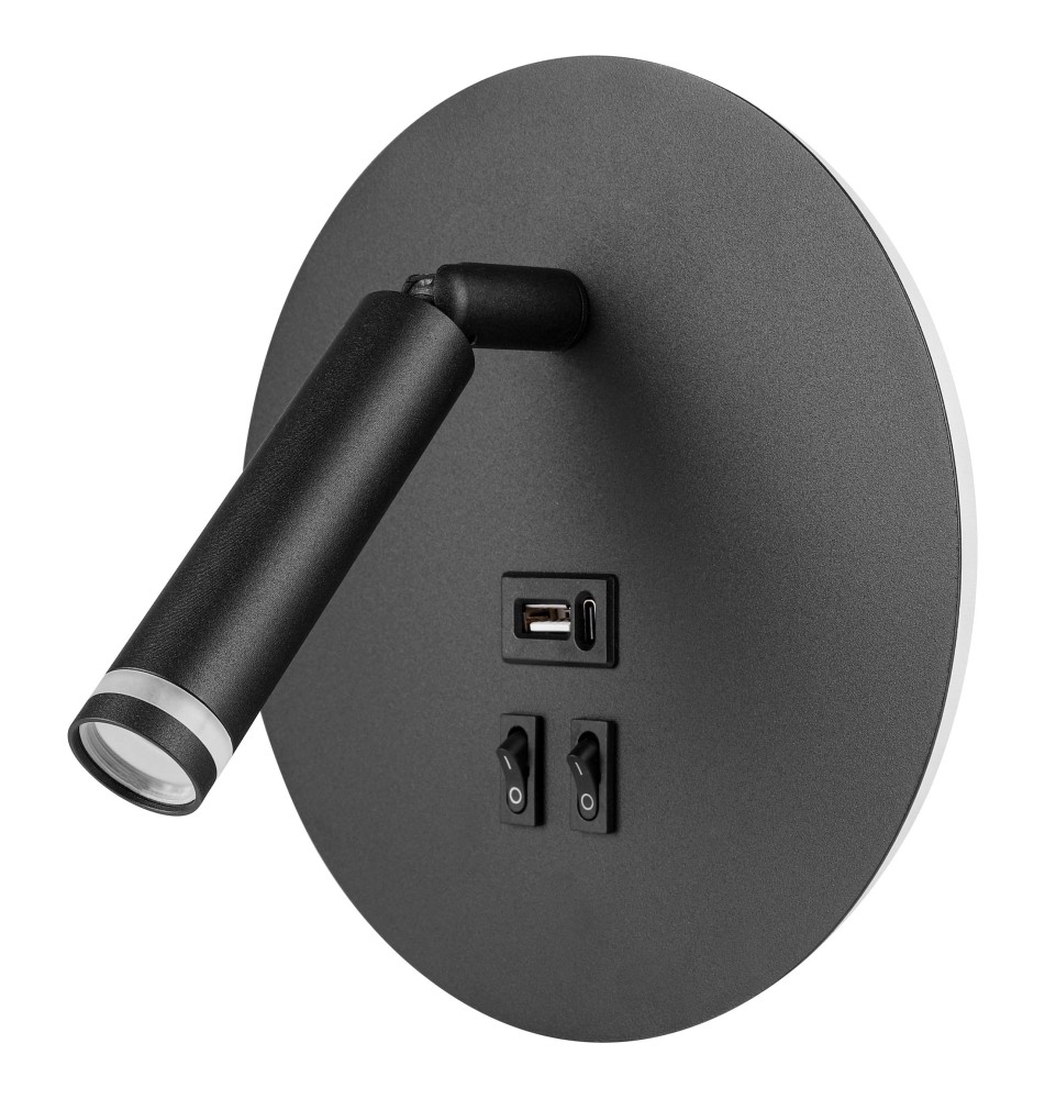 Kinkiet do czytania Piero G9+LED USB czarny.