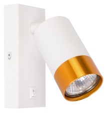 Klemens GU10 White and Gold Reading Wall Sconce. | LVT