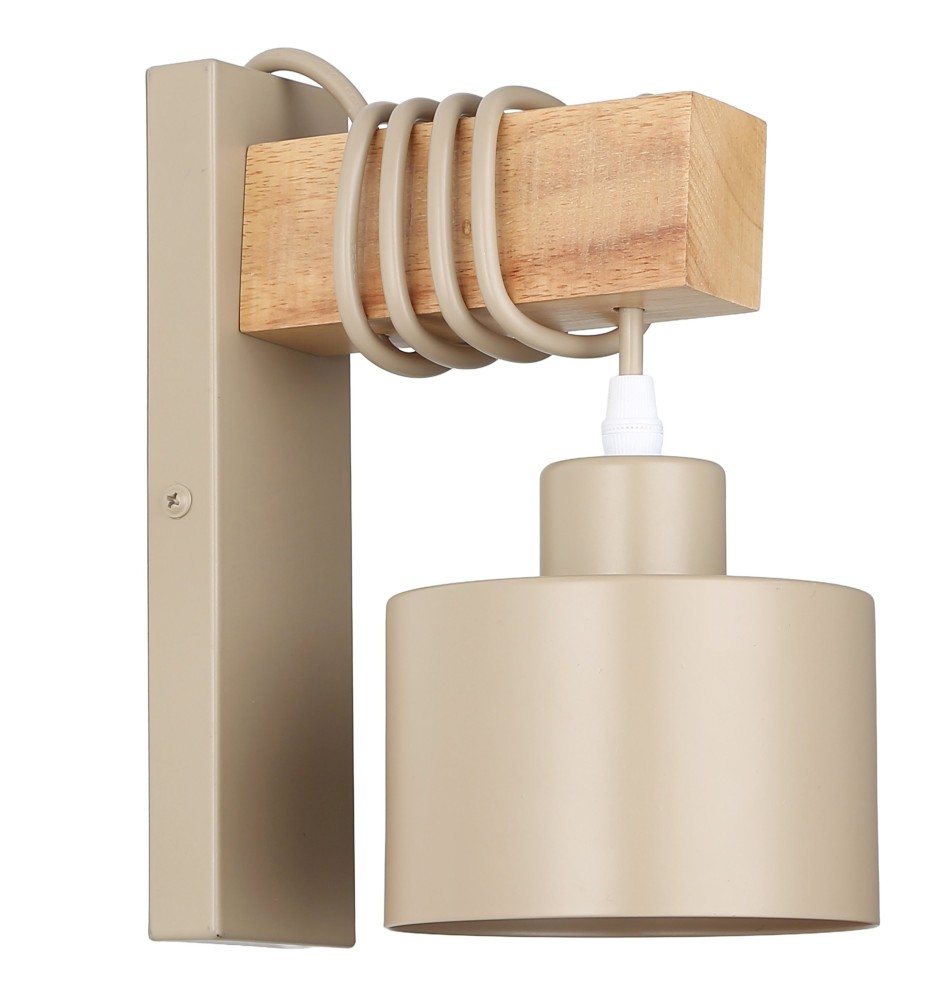 Elza E27 LED Wall Sconce, Hanging, x1, Beige + WD | LVT