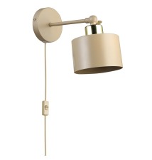 Elza Adjustable E27 LED Wall Sconce x1, Beige, Plug-In | LVT