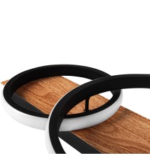 Żyrandol LED 25W 58x26cm 4000K czarny