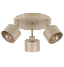 Kinkiet E27 LED Elza ruchomy x3 beżowy okrągły