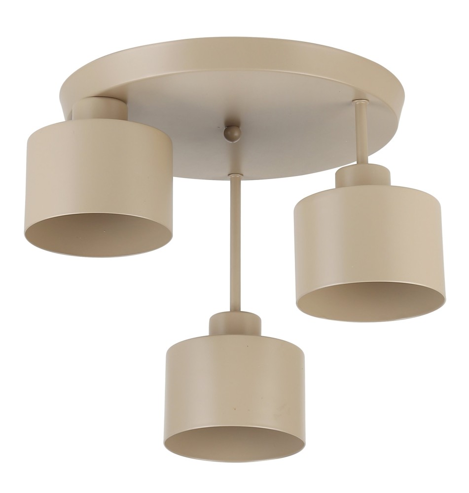 Elza E27 LED Wall Sconce, 3-Pack, Beige, Round | LVT