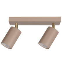 Kinkiet GU10 LED Bardo ruchomy x2 beż+złoty | LVT