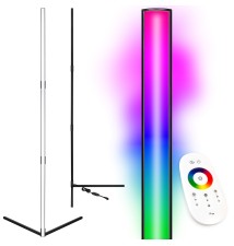Lampa podłogowa LED RGB 20W 140cm czarna.