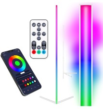 RGBCCT 9W 140cm White LED Corner Floor Lamp. | LVT
