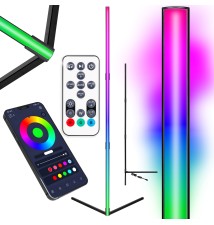 RGBCCT 9W 140cm Black LED Corner Floor Lamp | LVT