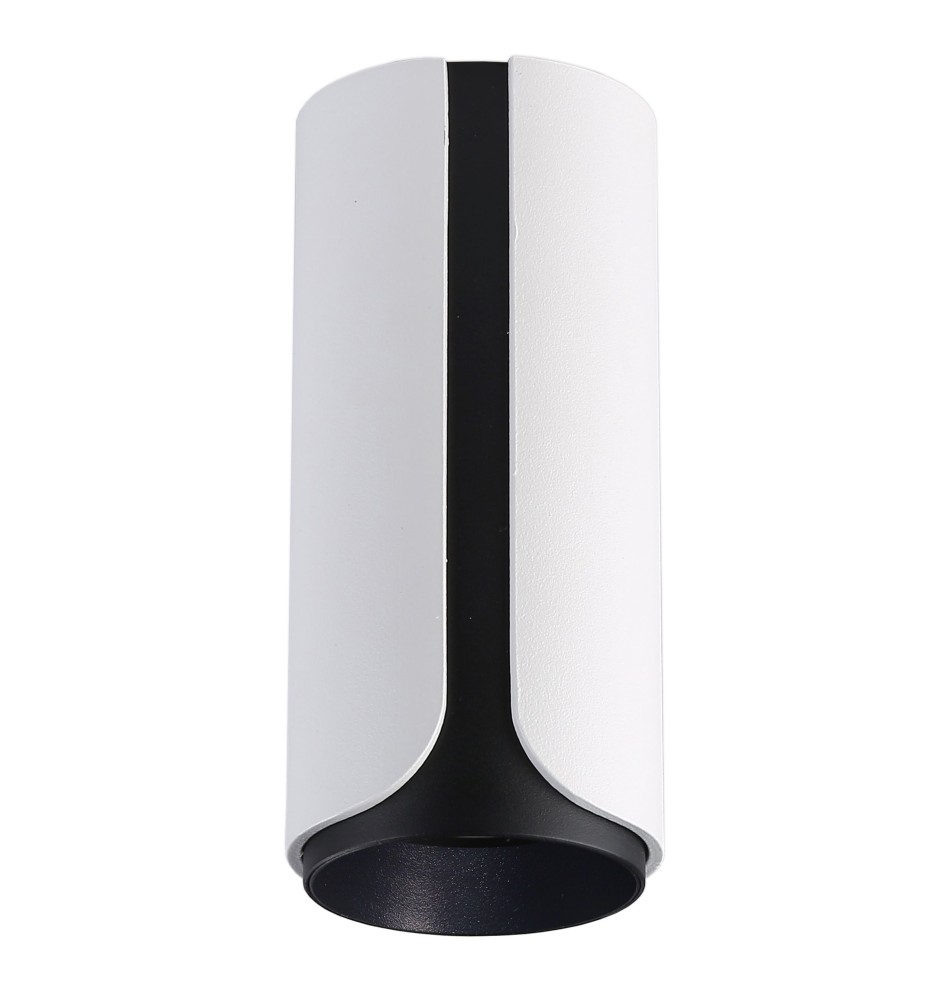 Sento GU10 Surface-Mounted Round White + Black Light Fixture. | LVT