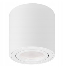 GU10 Round Surface-Mounted Light Fixture, 80x84, Adjustable, White V | LVT