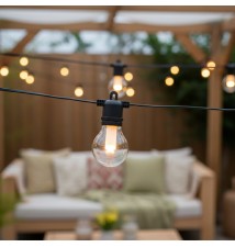 Girlanda LED solarna 6,5m 10x LED G50 płomień | LVT