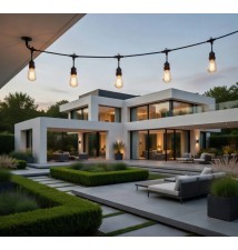 LED String Lights 230V 10m 20x E27 2700K | LVT
