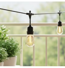 LED String Lights 230V, 15m, 15x E27, 2700K | LVT