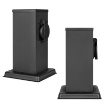 Ontario Garden Post, 230V, 20 cm, 1 Outlet, Black | LVT