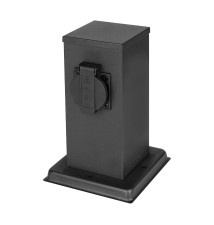Ontario Garden Post, 230V, 20 cm, 1 Outlet, Black | LVT