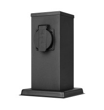 Ontario Garden Post, 230V, 20 cm, 1 Outlet, Black | LVT