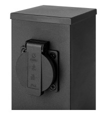 Ontario Garden Post, 230V, 20 cm, 1 Outlet, Black | LVT